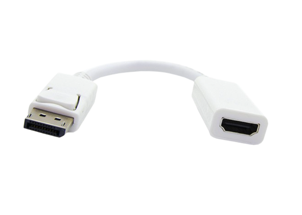 ADAPTATEUR DISPLAYPORT 1.2M VERS HDMI 1.4 AWG32 0.20M BLANC