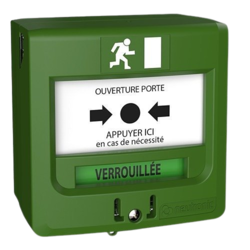 DM 1 contact en saillie ou encastrable VERT