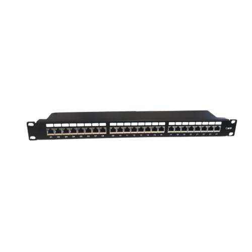 Panneau de brassage 1U 19" 24 ports CAT6 FTP