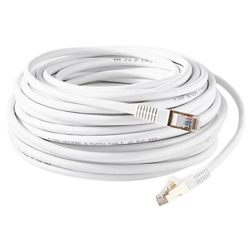 CABLE RESEAU AVEC COS RJ45 40M BLANC