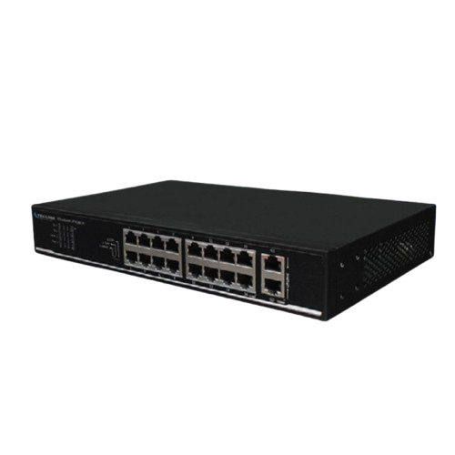 SWITCH POE 16 PORTS 100MBPS AVEC 2 PORT UPLINK GIGABITS - 150W