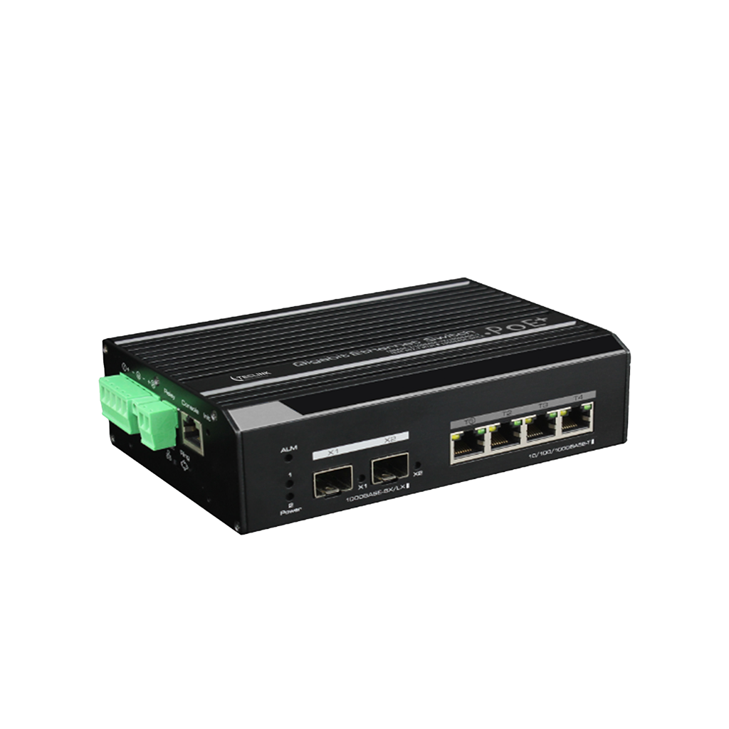 SWITCH POE 4-PORT GIGABIT MANAGEABLE + 2 PORT GIGABIT SFP L2  (DC 48V-57V)