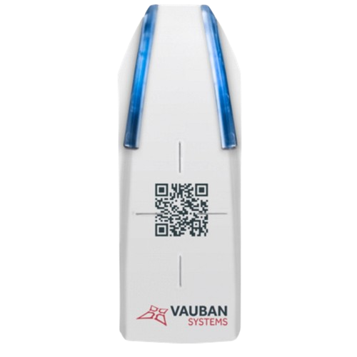 Lecteur VAUBAN, DESFIRE, étroit, QRcode RS485 SSCPV1, Blanc, Cbl3m