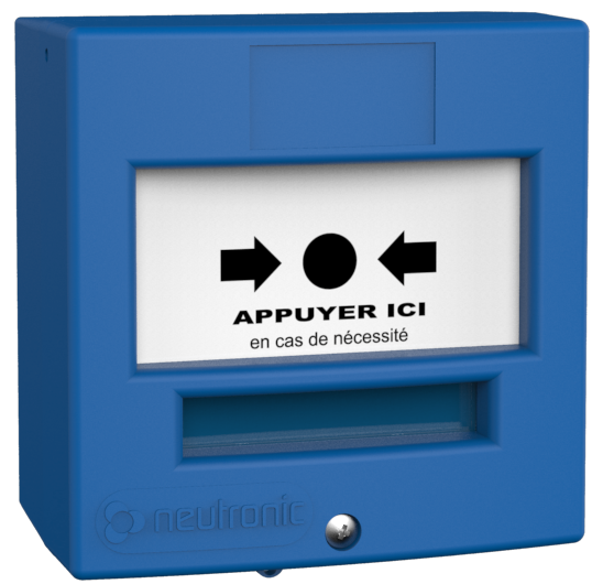 [4710C1C] DM 1 CONTACT "APPUYER ICI" BLEU AVEC CAPOT