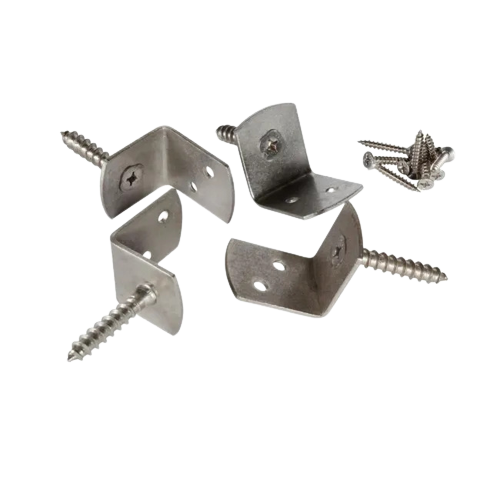 [14551004] Jeu de 4 équerres inox avec déport de 10cm. Kit pour un ensemble complet (émetteur + récepteur)