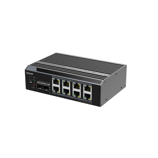 [TLSD5008-240] SWITCH POE 8 PORTS GIGABIT INDUSTRIEL (DC 12V-48V),SANS ALIMENTATION